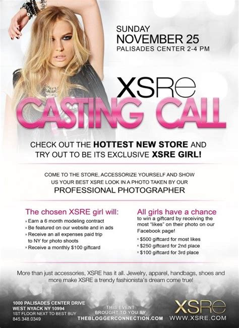 Open Casting Call For The Xsre Girl Sunday At 2pm