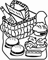 Picnic Coloring Pages Clipart Basket Blanket Drawing Colouring Crayola Food Printable Preschool Picnics Clip Family Kids Color Book Colour Dibujos sketch template
