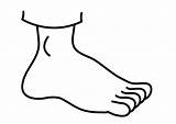Foot Coloring Pages Printable sketch template
