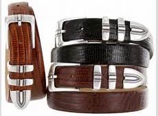 Italian Calfskin Leather Designer Dress Golf Belts for Men 1 1/8