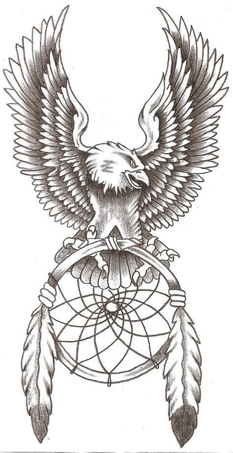 pin  bahaa issawi  mixed eagle drawing dream catcher tattoo
