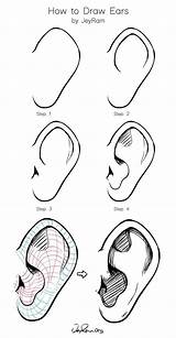 Ears Draw Drawing Tutorial Face Step Anime Human Manga Reference Drawings Sketch Pencil Learn Choose Board Tutorials sketch template