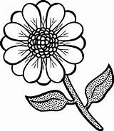 Flower Stem Drawing Vector Spotty Publicdomainvectors Clipart Blume Vectors sketch template