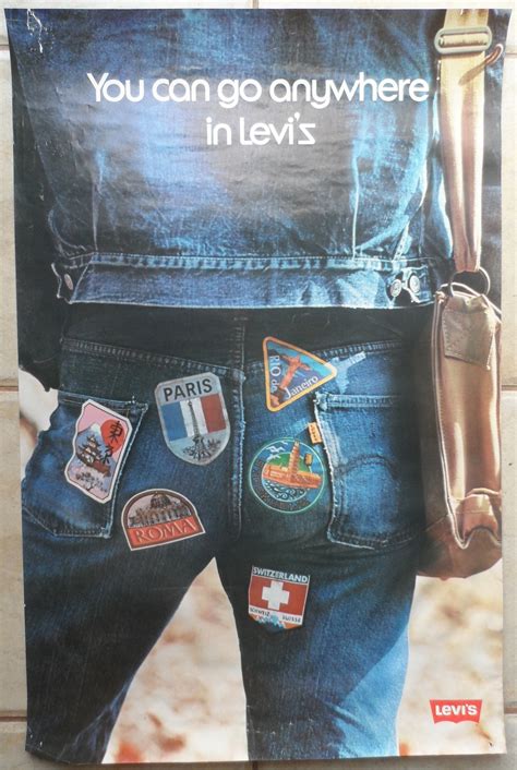 levis vintage  promotional poster jeans