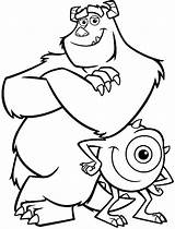 Sulley Sully Cie Sheets Coloriage Pintar Monstruos Monstre sketch template