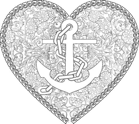 heart coloring pages  adults printable icon