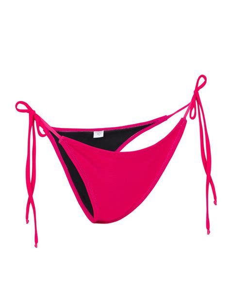 Hot Pink String Bikini Triangle Thong Bottom Sunga Life