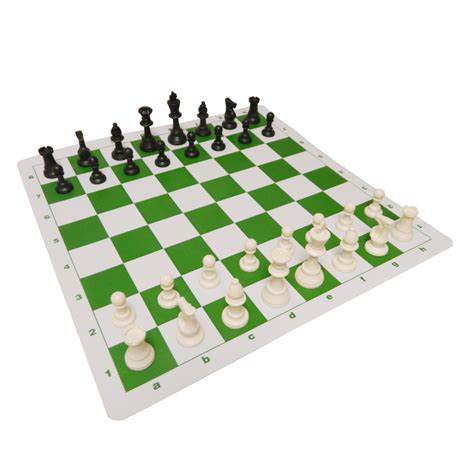 crown tournament solid plastic chess set