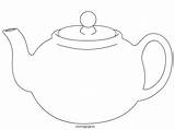 Teapot Kettle Pots Kids sketch template