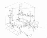 Bedroom sketch template