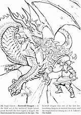 Coloring Dragon Pages Fire Dragons Breathing Smaug Printable Realistic Book Dover Coloriage Publications Color Drawing Adults Zentangle Kids Dessin Books sketch template