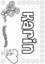 Karin Coloring Name Color Pages Hellokids Print sketch template