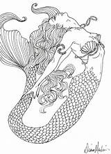 Coloring Pages Mermaid Print Book Adults Printable Sheets Drawings Realistic Detailed Choose Board Kids sketch template