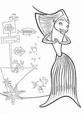 Shark Tale Coloring Pages Fun Kids sketch template