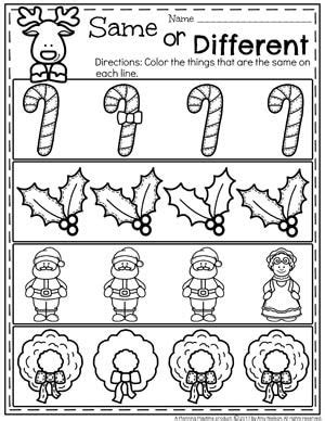 printable christmas worksheets  preschoolers