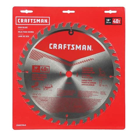 Craftsman 10 In 40 Tooth Carbide Miter Table Saw Blade In The Circular