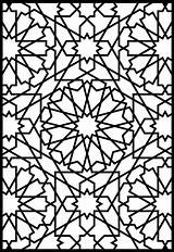 Alhambra Islamic Geometric sketch template