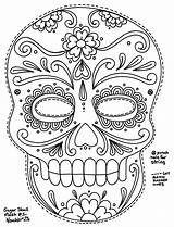 Coloring Halloween Pages Skull Getcolorings sketch template