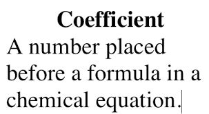 image result  coefficient definition chemical equation mathematics microbiology