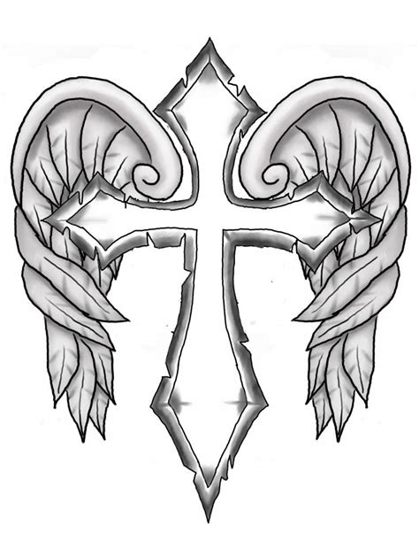 winged cross cross coloring page cross coloring pages cross drawing