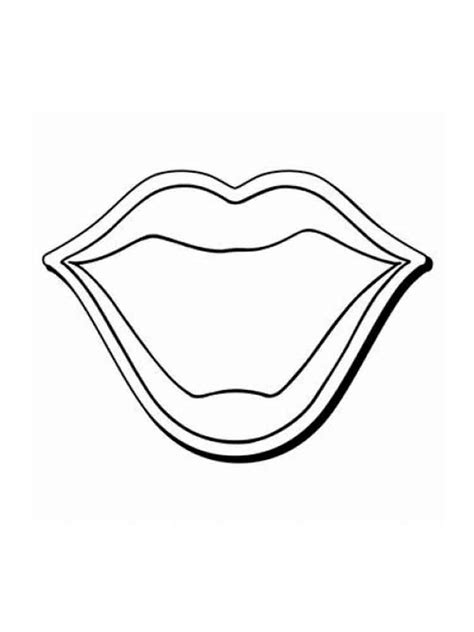 lips coloring pages    print