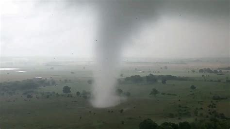 incredible drone footage shows  tornado tearing  oklahoma