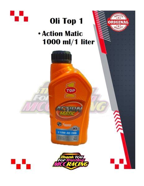 jual oli top  action matic  liter sae   jaso mb oil top