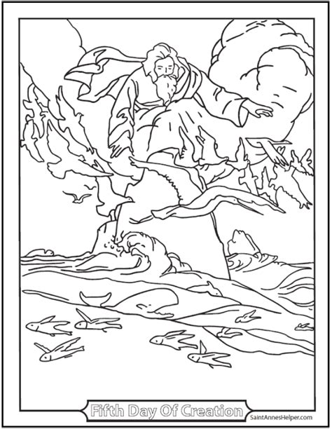 creation coloring pages god created heaven  earth