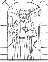 Pio Pius Thecatholickid Colorare Pietrelcina Disegni Stigmata Jude Immagini sketch template