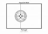 Portuguese 1400s Flags sketch template