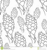 Ginger Flower Torch Seamless Tropical Coloring Pattern Vec Vector Preview sketch template