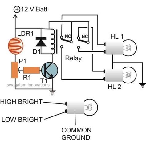 simple headlight wiring diagram  wiring diagram sample
