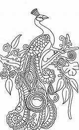 Peacock Coloring Pages Printable Adults Illustration Cool Color Drawing Peacocks Green Print Adult Coloring4free Book Abstract Step Illistration Sheets Simple sketch template