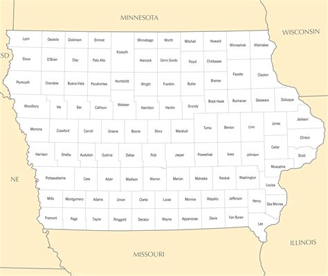 iowa county map mapsofnet