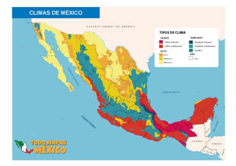mapa de climas de mexico todo mapas mexico