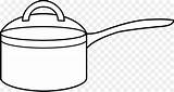 Pot Cooking Coloring Drawing Template Cookware sketch template