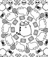 Pusheen Coloring Pages Halloween Print Printable Book Cat Christmas Fall Animal Cute Adult Books Colouring Kids Kawaii Coloringbay Choose Board sketch template