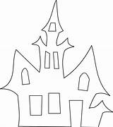 Haunted Halloween House Coloring Pages Template Printable Outline Houses Cutouts Pattern Templates Printables Outlines Crafts Print Kids Use Horror Pdf sketch template