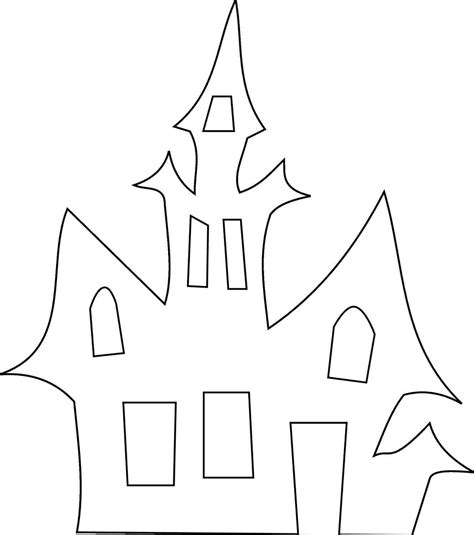 photo  printable halloween haunted house coloring home