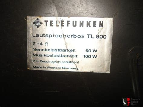 rare telefunken loudspeakers model tl  photo  canuck
