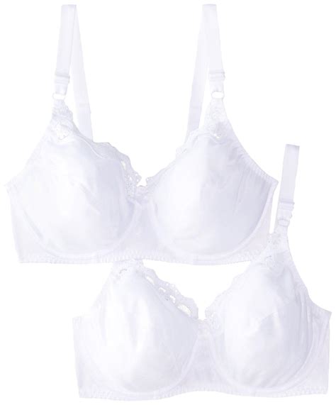 hanes lace trim underwire bra pack of 2 white nude 38 b save 58