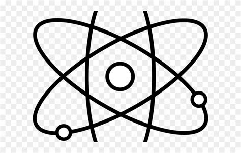 particle clipart atom symbol black  white science clip art png