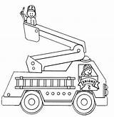 Drawing Fire Truck Firetruck Coloring Pages Printable Kids Colouring Print Transportation Sheets Monster Paintingvalley sketch template