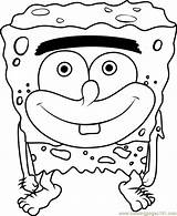 Coloring Spongegar Spongebob Pages Squarepants Smiling Coloringpages101 Categories Online sketch template