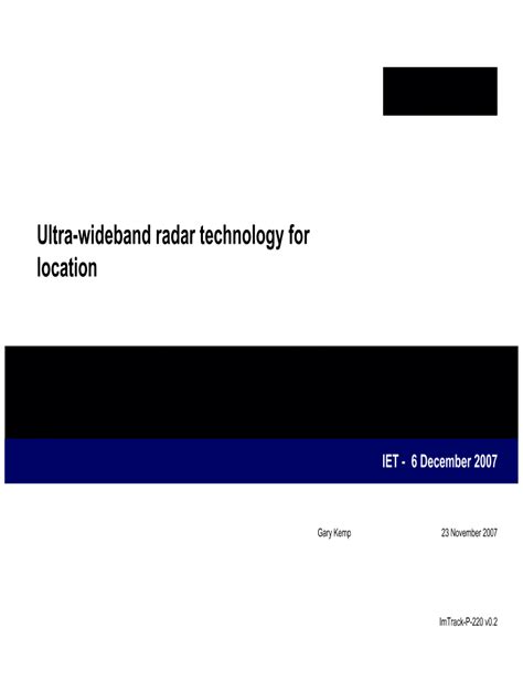 ultra wideband radar technology  location iet conference publication ieee xplore