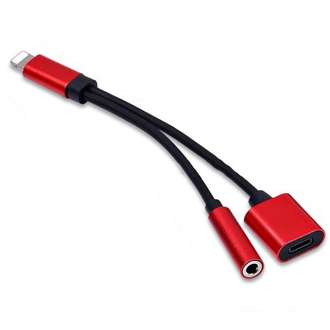 headphone mm jack adapter  iphone mm aux audio jack splitter earphone charger cable