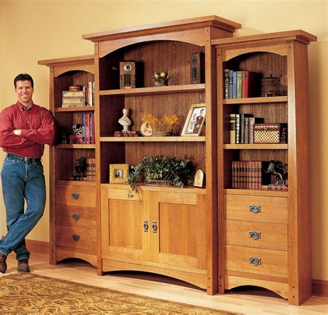 craftsman bookcase woodworking projects american