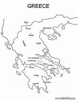 Grecia Griechenland Ausmalen Mappa Europa Landkarten sketch template