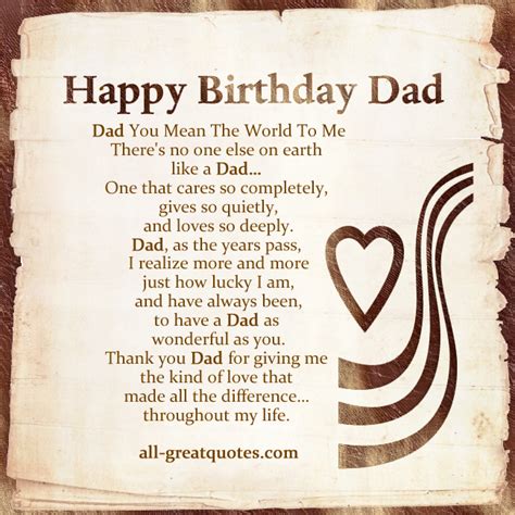 Happy Birthday Dad Quotes Quotesgram