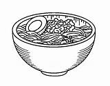 Ramen Bowl Coloring Drawing Colorear Coloringcrew Getdrawings Food sketch template